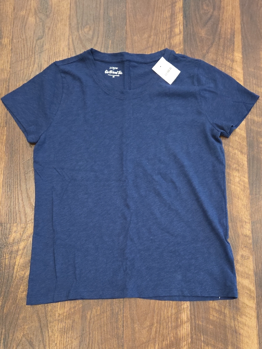 NWT J. Crew Navy Blue Girlfriend Tee